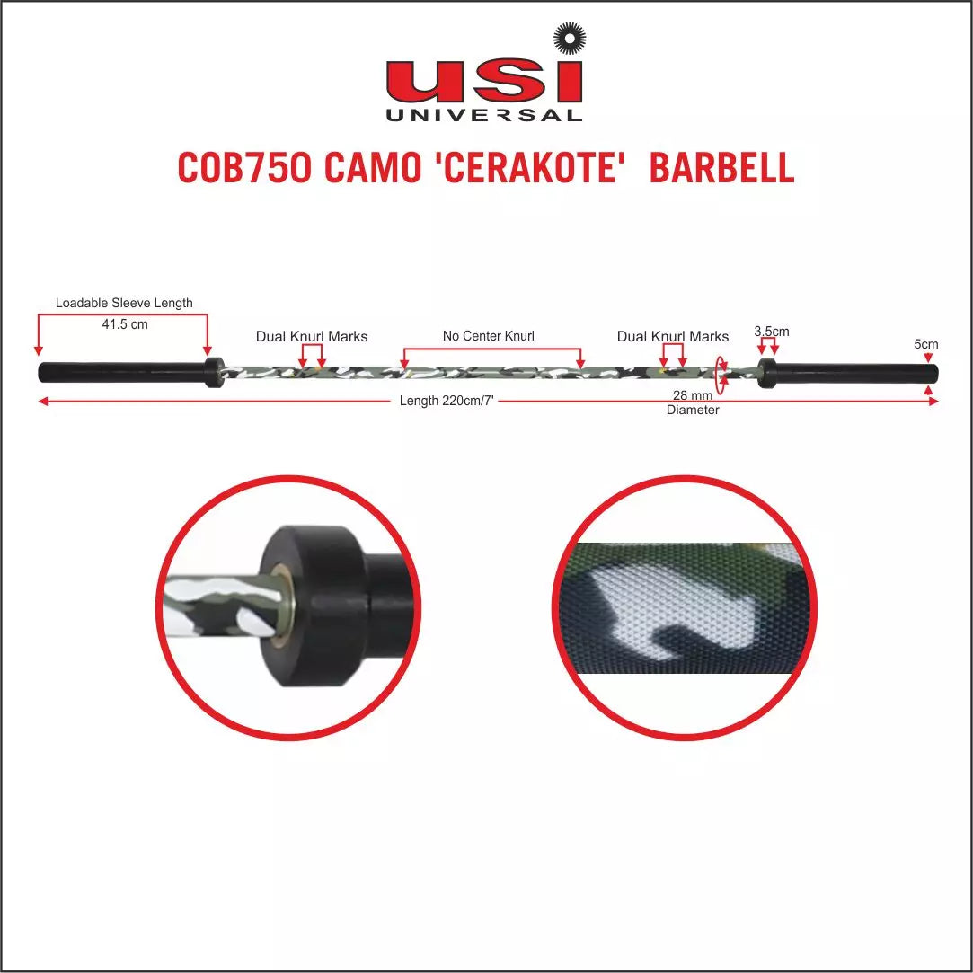 USI Camo 'Cerakote' Barbell