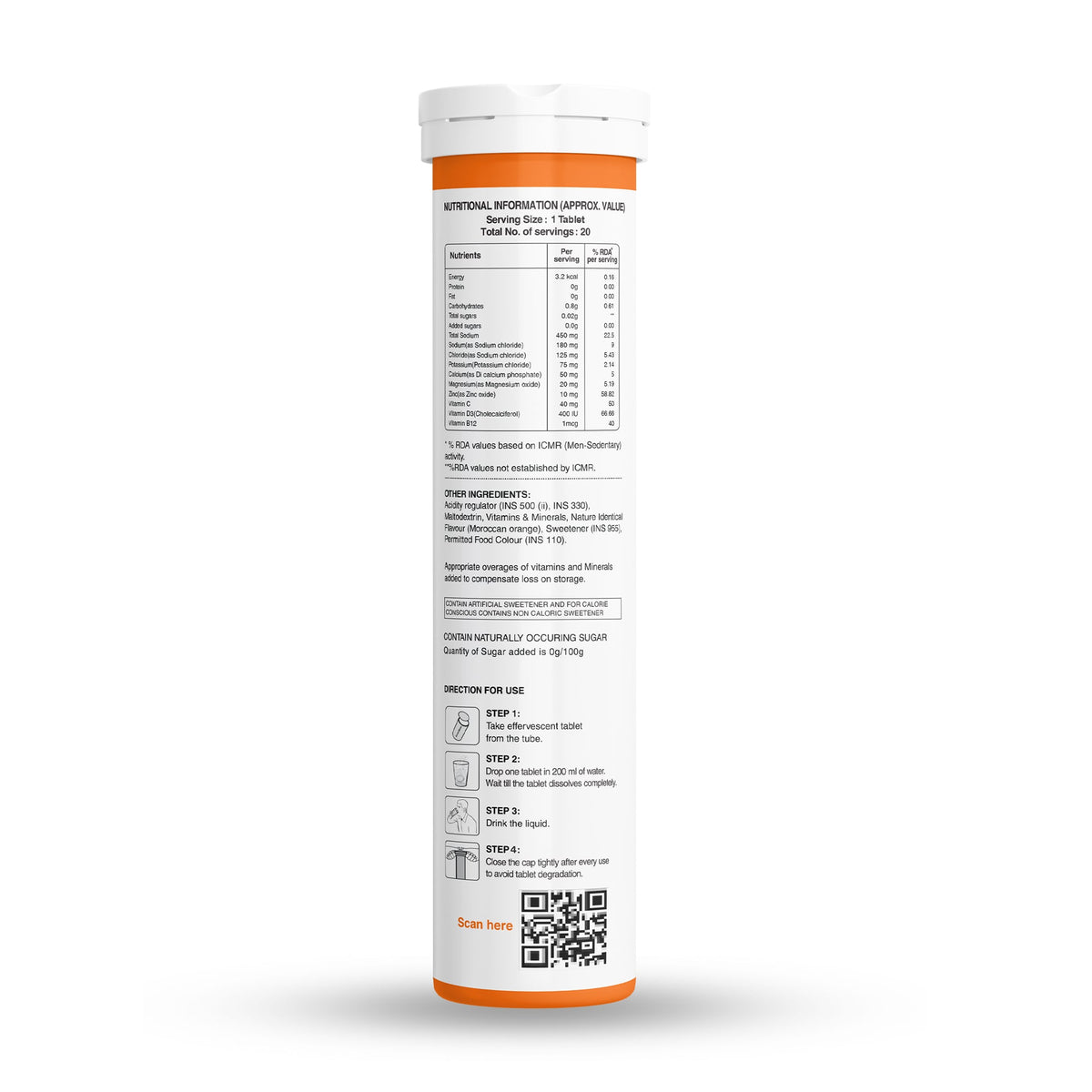 IONZ Electrolytes + Vitamins & Minerals Moroccan Orange Effervescent