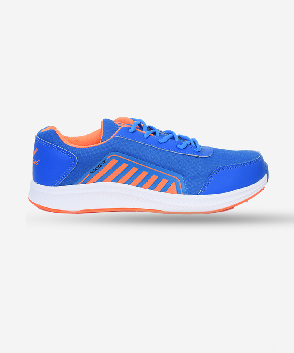 Blue marathon shoes