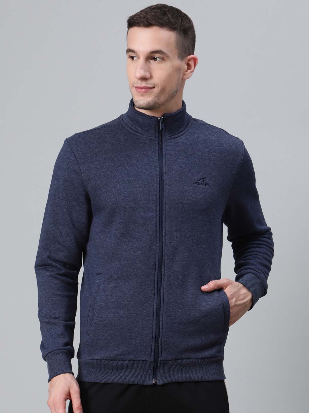 Alcis Men Navy Blue Solid Lightweight Sporty Jacket