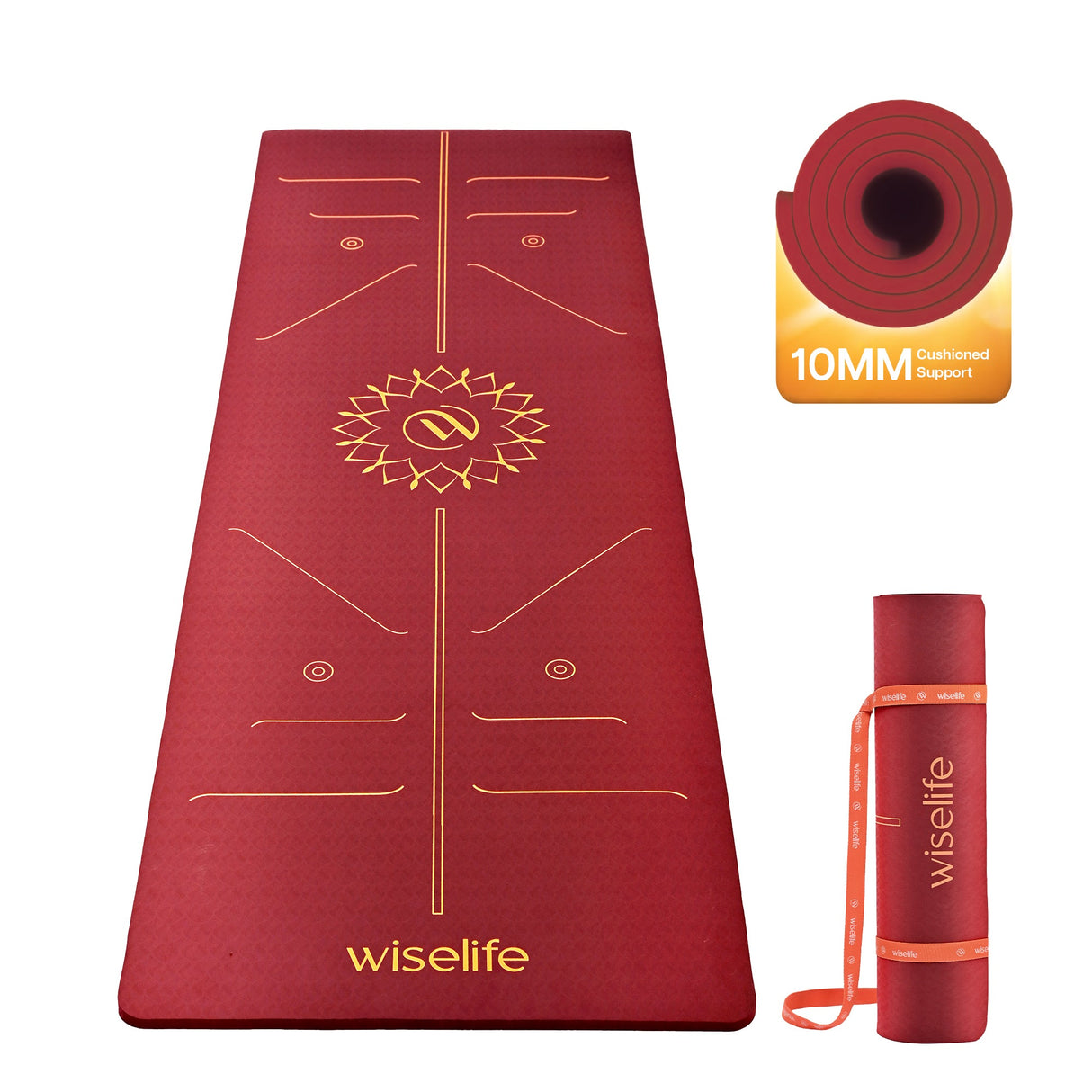 Lotus Alignment TPE Yoga Mat - 10mm