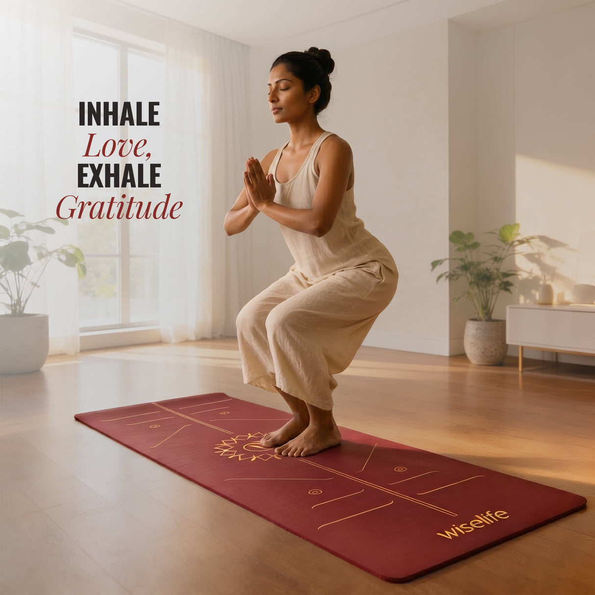 Lotus Alignment TPE Yoga Mat - 10mm