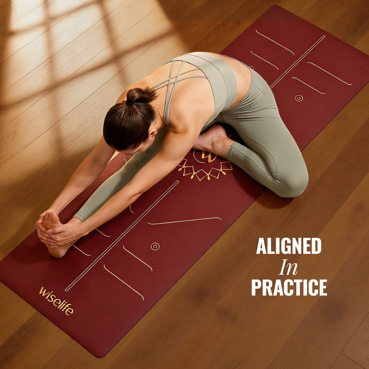 Lotus Alignment TPE Yoga Mat - 10mm
