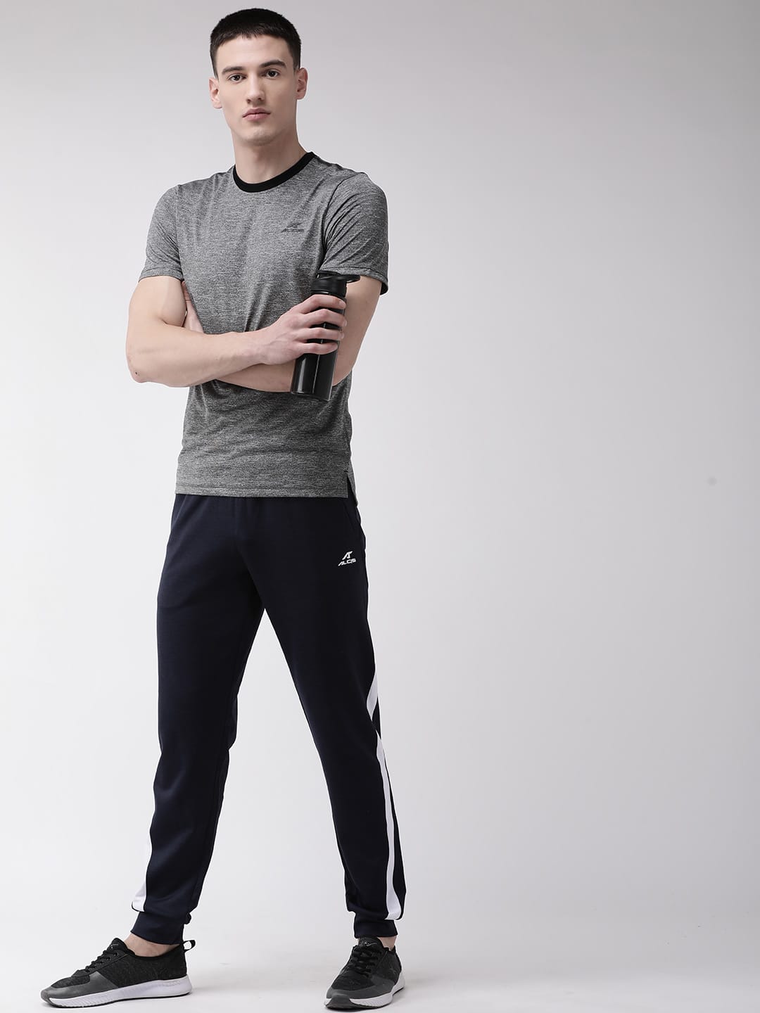 Alcis Men Navy Blue Slim Fit Solid Training Joggers
