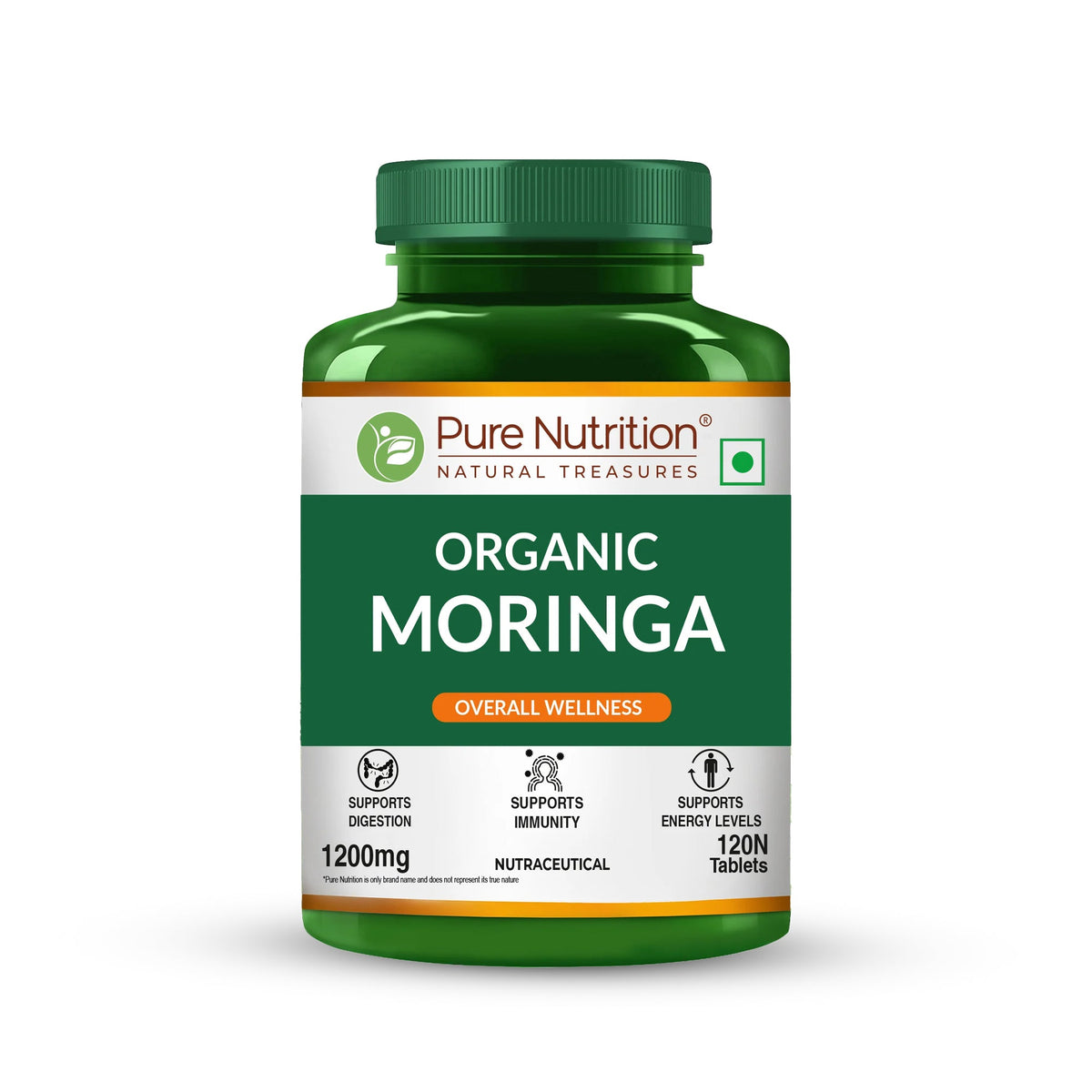 Organic Moringa Tablets 1200mg | Supports Immunity, Digestion & Energy