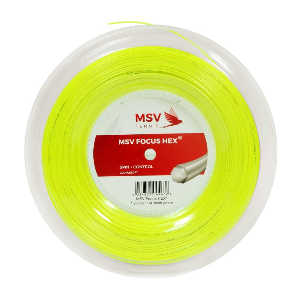 MSV Focus Hex Tennis String Reel 16-L - Neon Yellow