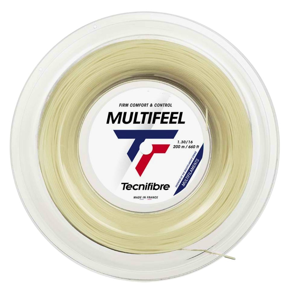 TECNIFIBRE BOB Multifeel 16 Tennis String Reel - Natural (200 m)