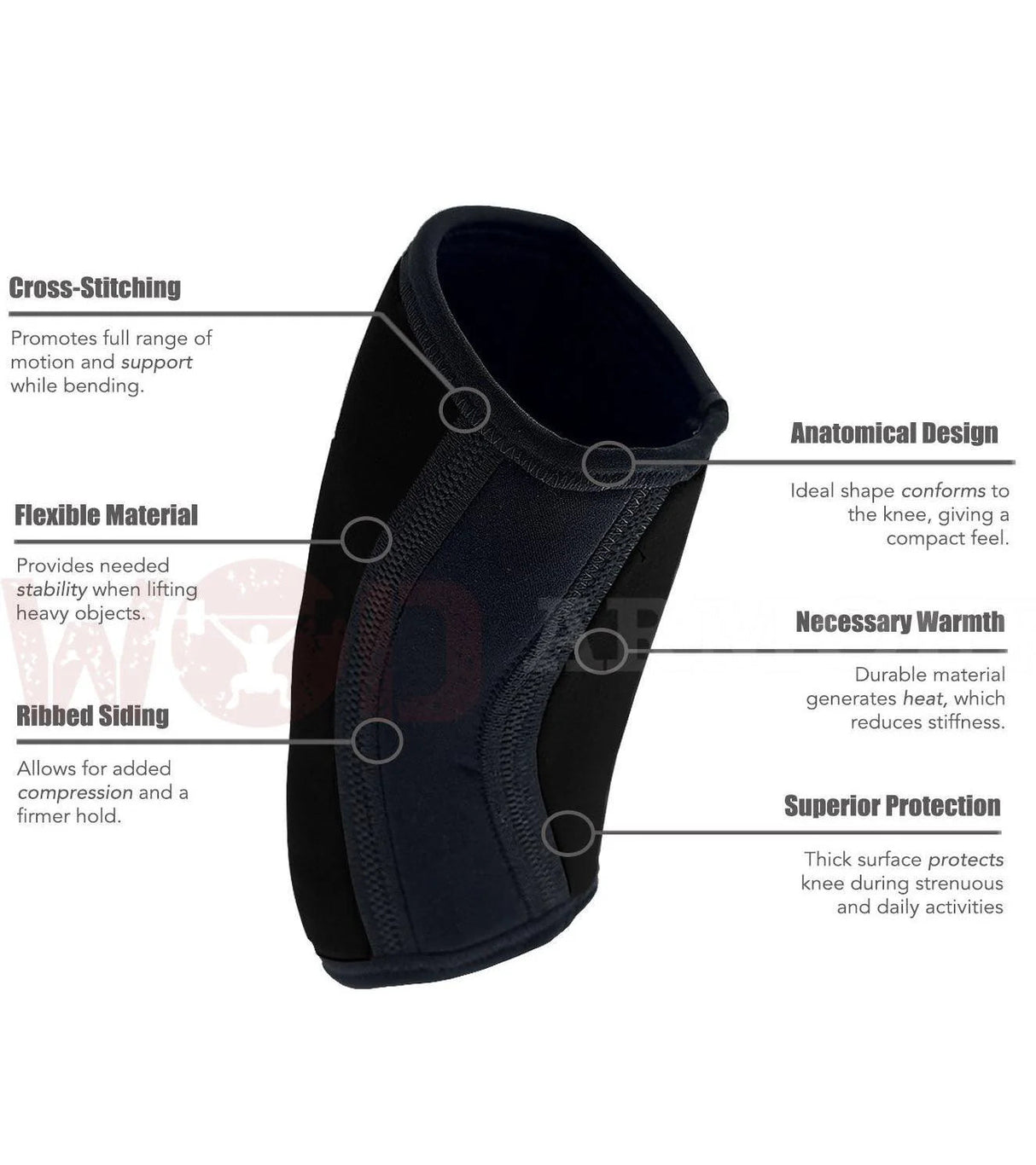 WOD ARMOUR | Neoprene knee sleeve (7mm) | KIBI SPORTS WOD ARMOUR