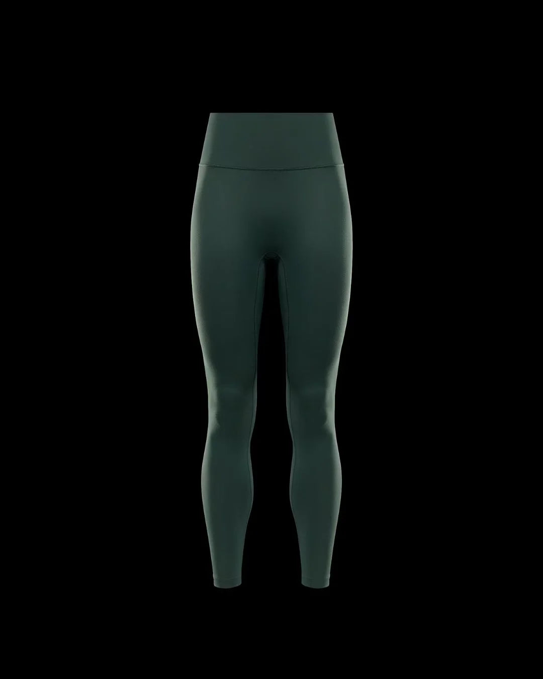 NIKE One Seamless Front High-Waisted Full-Length Women's Leggings -Vintage Green/Black