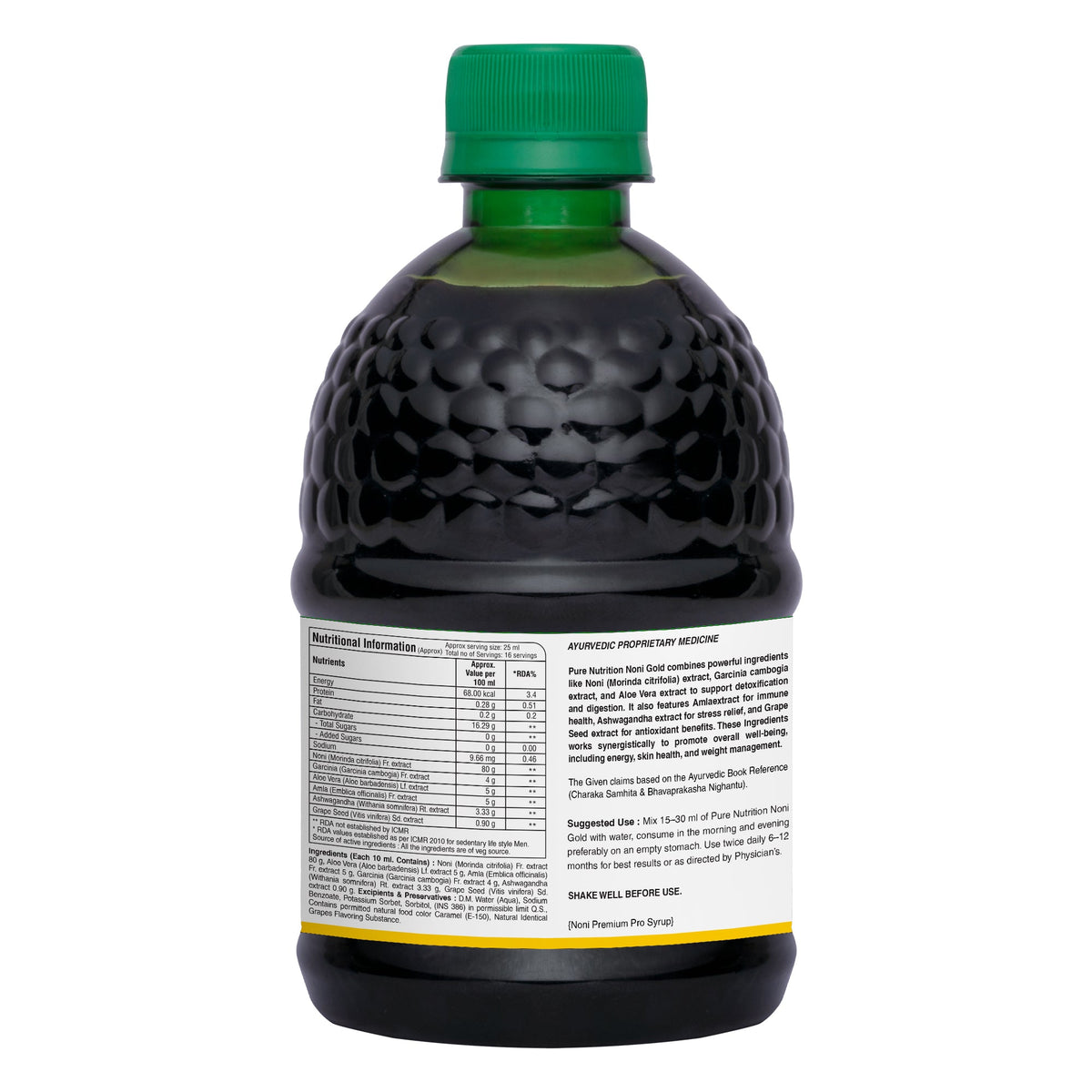 Noni Gold Juice Herbal Blend with Garcinia, Aloe Vera & Wellness Herbs | 400ml | 1000ML