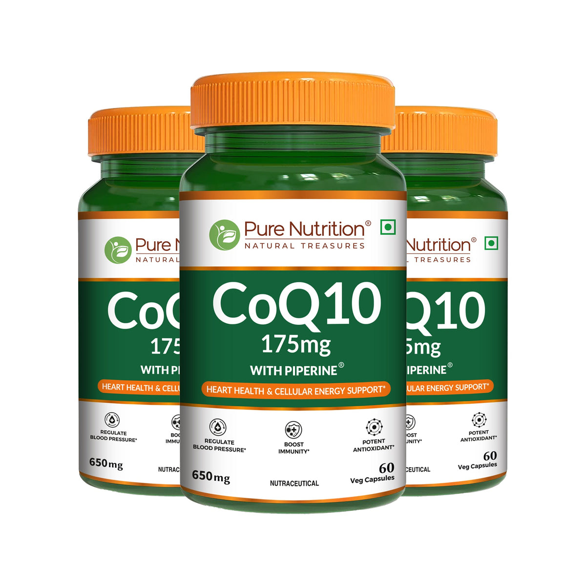 Coenzyme Q10 175mg Supports Cellular Energy & Heart Health | 60 Capsules