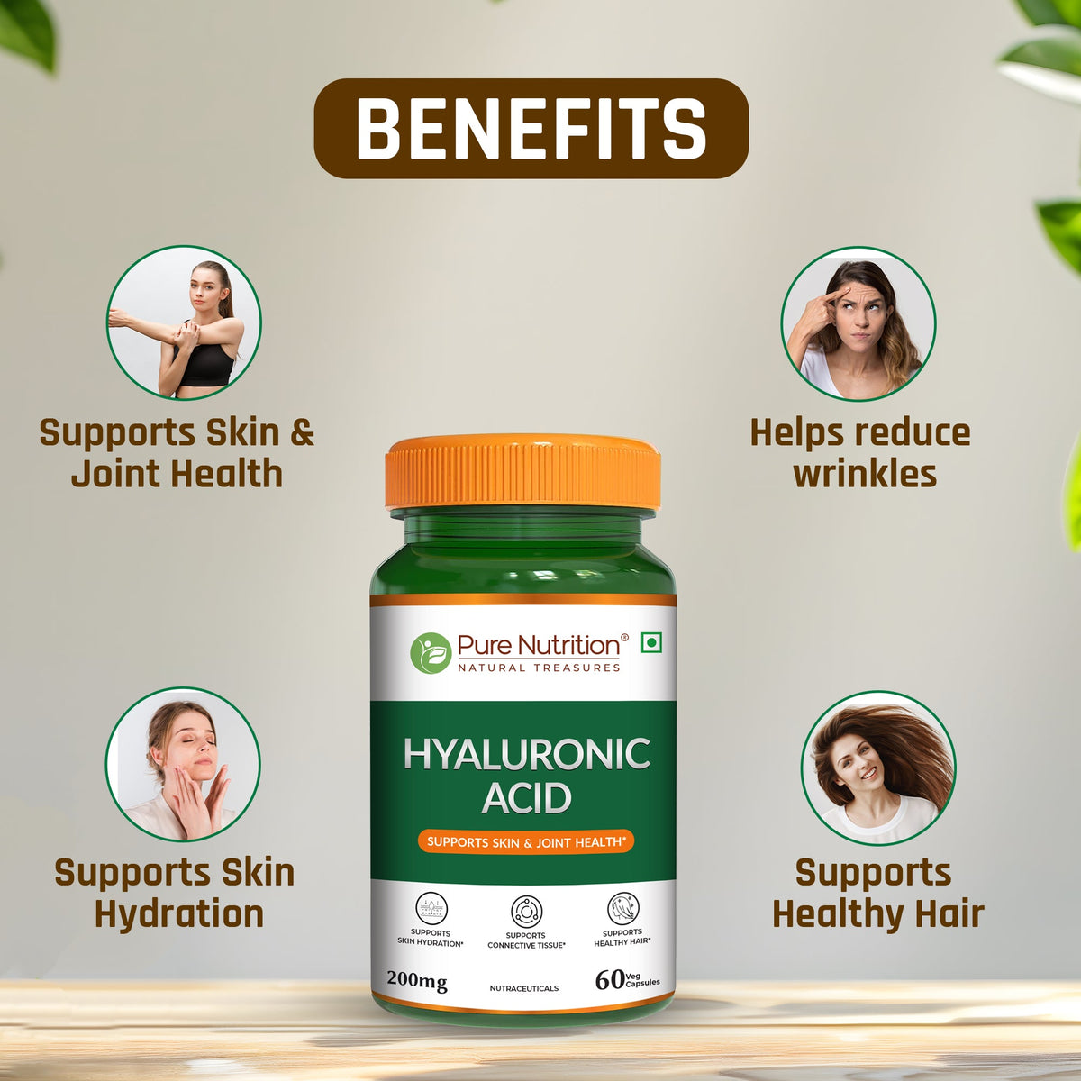 Hyaluronic Acid 200mg Capsules Skin Hydration & Joint Comfort