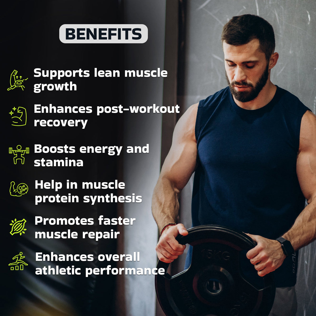 EAA Powder All 9 Essential Amino Acids | Unflavoured | Muscle Support