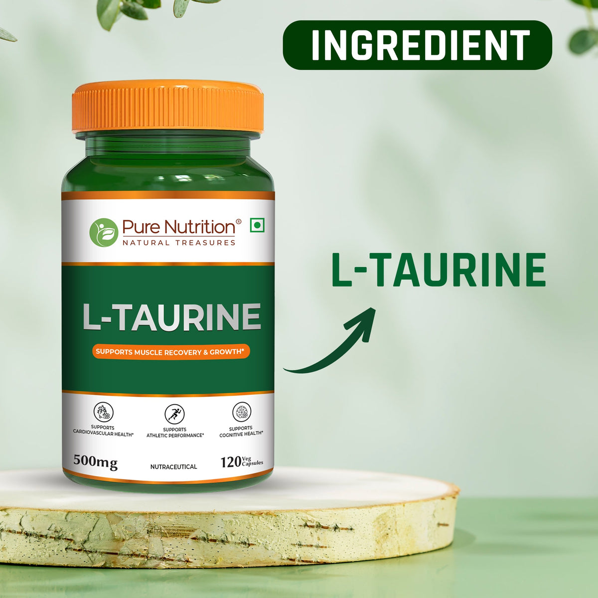 L-Taurine 500mg Veg Capsules Hydration, Muscle Support & Energy