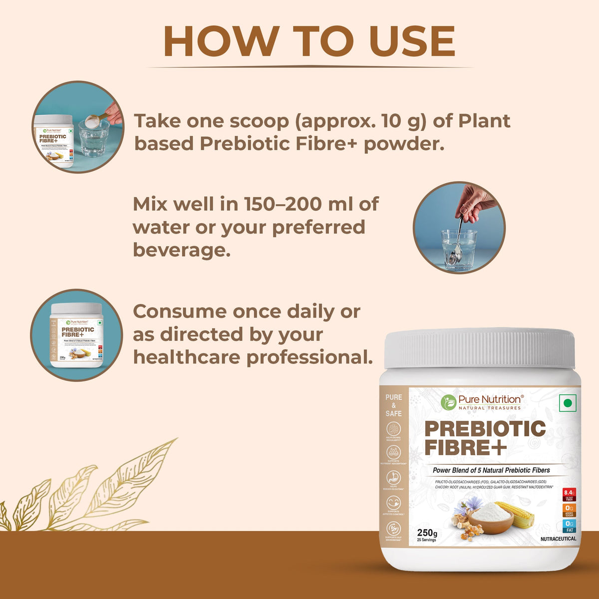 Prebiotic Fibre+ 5 Plant-Based Prebiotics for Digestive Health