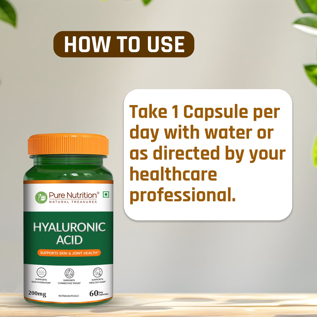Hyaluronic Acid 200mg Capsules Skin Hydration & Joint Comfort