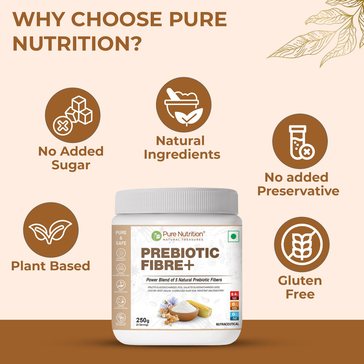Prebiotic Fibre+ 5 Plant-Based Prebiotics for Digestive Health
