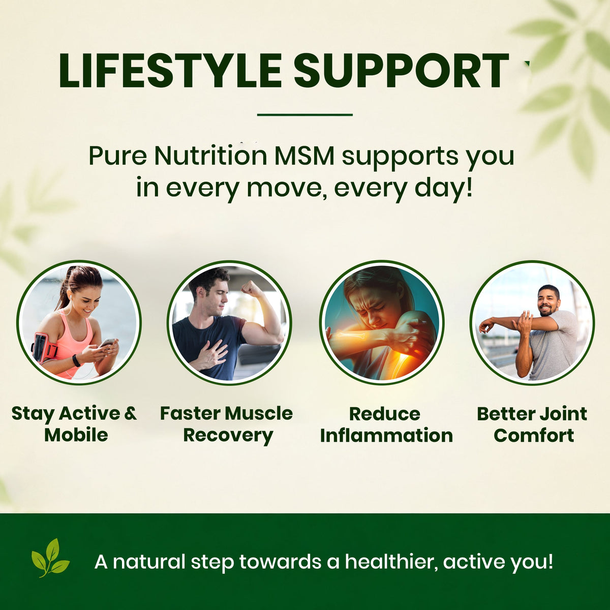 MSM 1000 mg | Methyl Sulfonyl Methane Capsules | Joint & Mobility Support | 60 Tablets