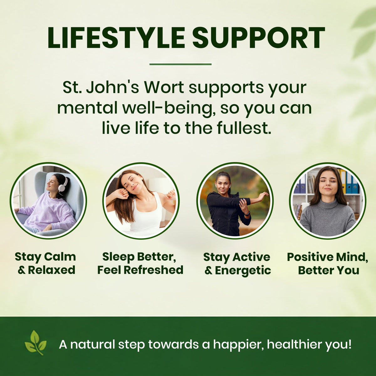 St. John's Wort 500mg Capsules | Standardized to 0.3% Hypericin | Herbal Wellness Supplement