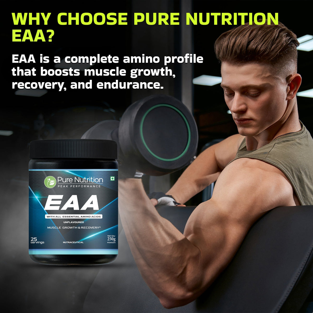EAA Powder All 9 Essential Amino Acids | Unflavoured | Muscle Support