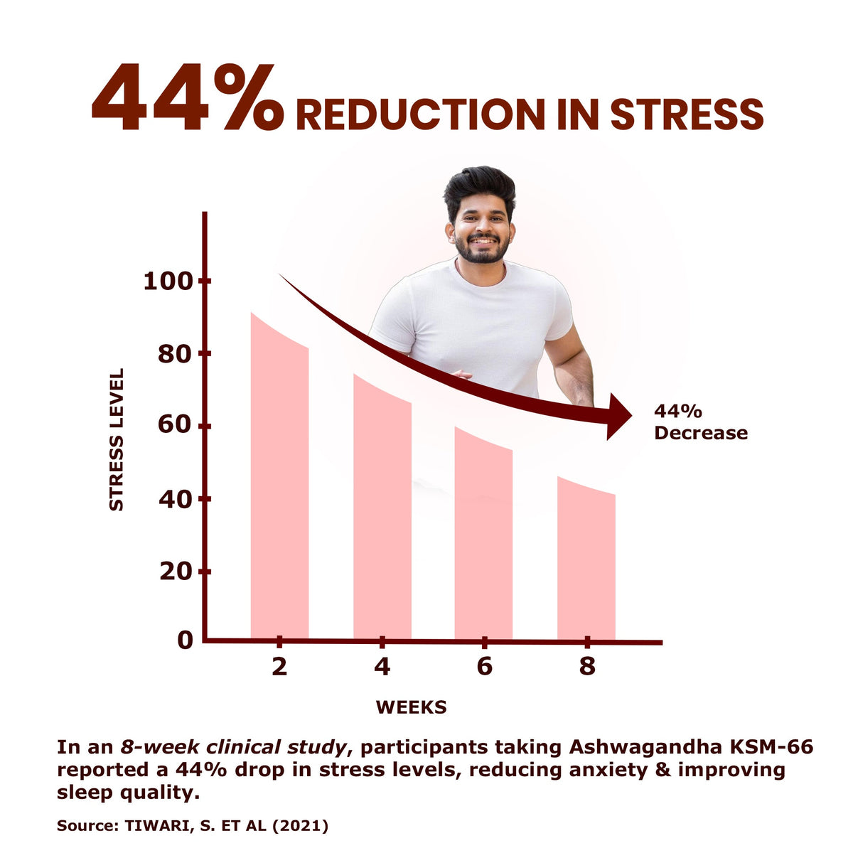 KSM-66 Ashwagandha 500mg Standardized Root Extract | Stress & Vitality