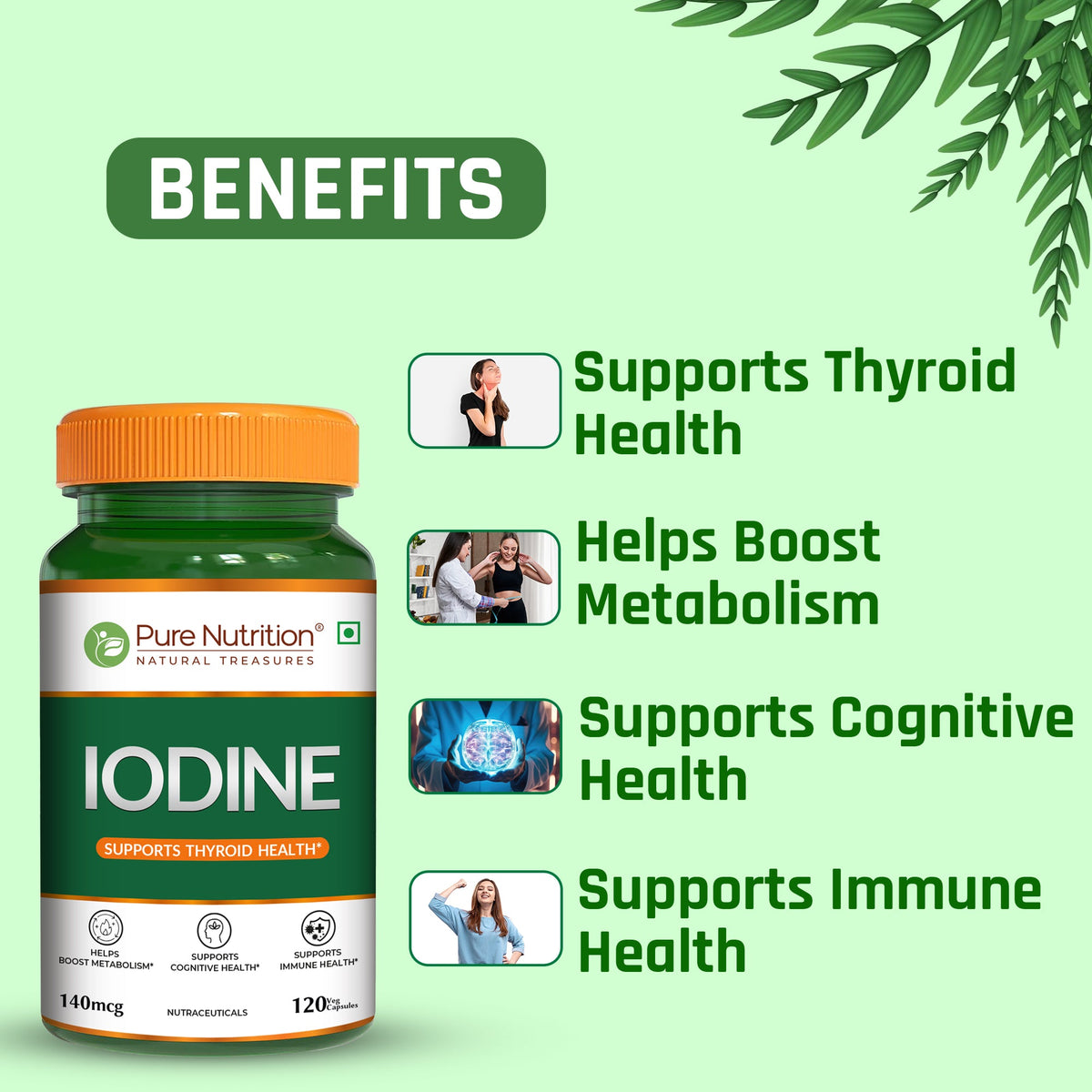 Plant-Based Iodine Supplement Thyroid Support & Metabolic Balance