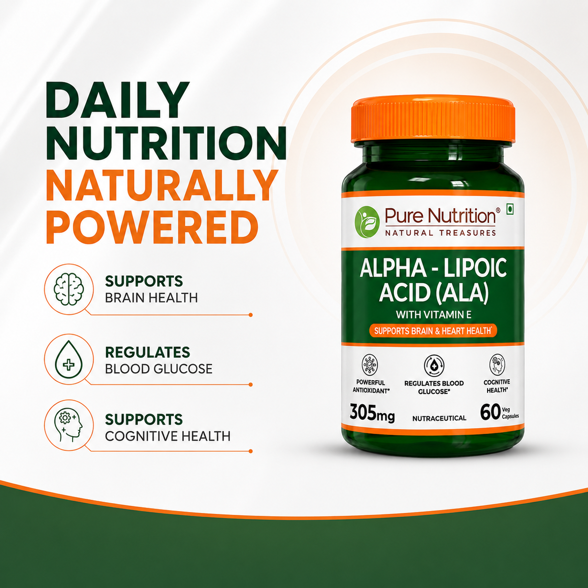 Alpha Lipoic Acid (ALA) 305mg Antioxidant & Nerve Health Support