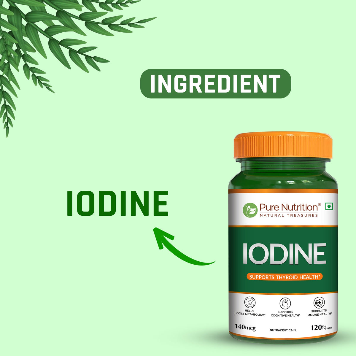 Plant-Based Iodine Supplement Thyroid Support & Metabolic Balance