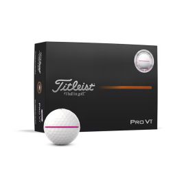 Titleist Pro V1 Performance Alignment Golf Balls - Pink Line