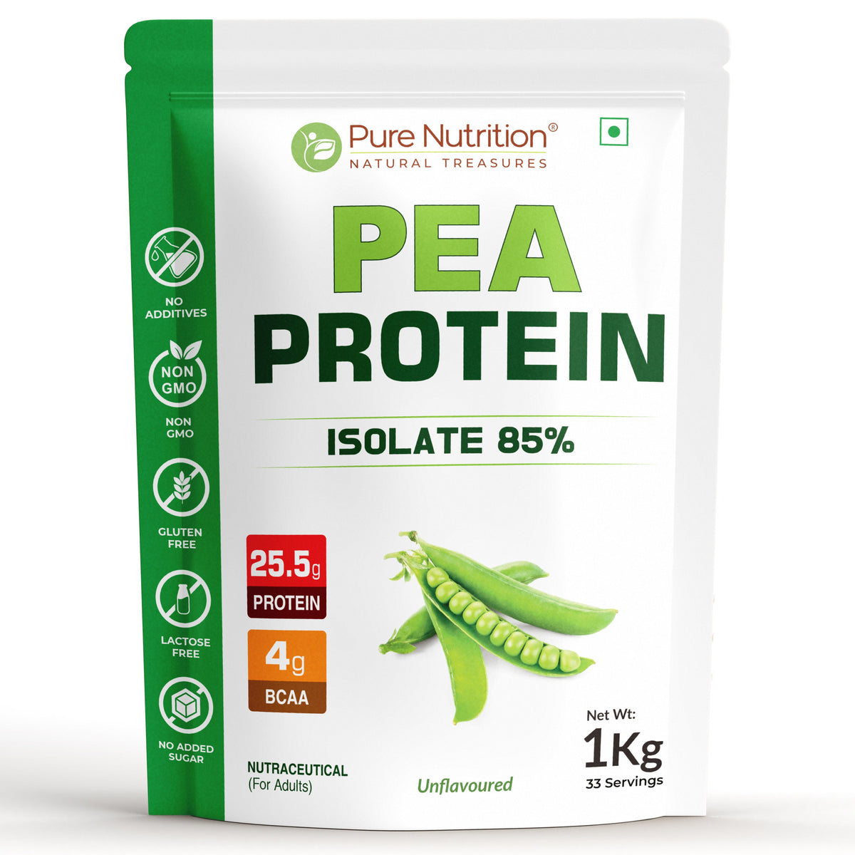 Pea Protein Isolate Powder 1kg 25.5g Protein | Vegan & Dairy-Free