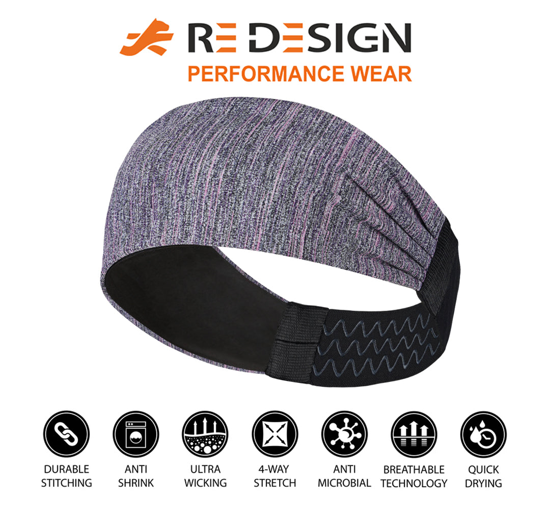 Sports Headband For Men and Women (Ruby Heather)