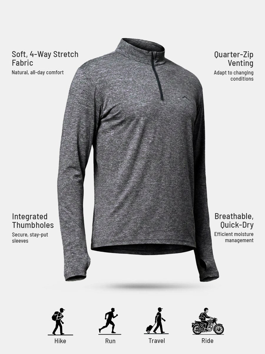 Reccy Mens QZip Flex Tee
