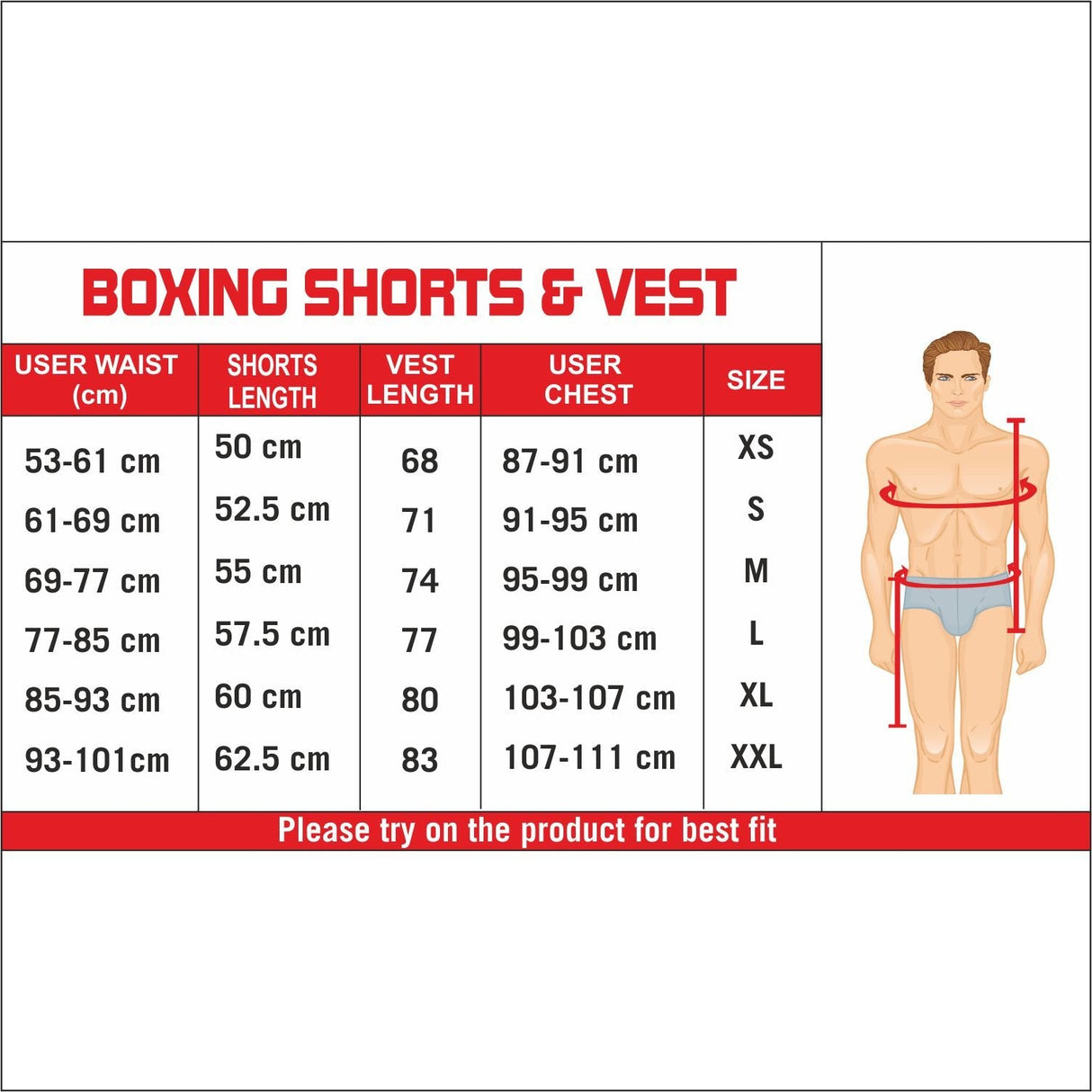 Men‰۪s Boxing Shorts And Vest - 409SV USI | Kibi Sports