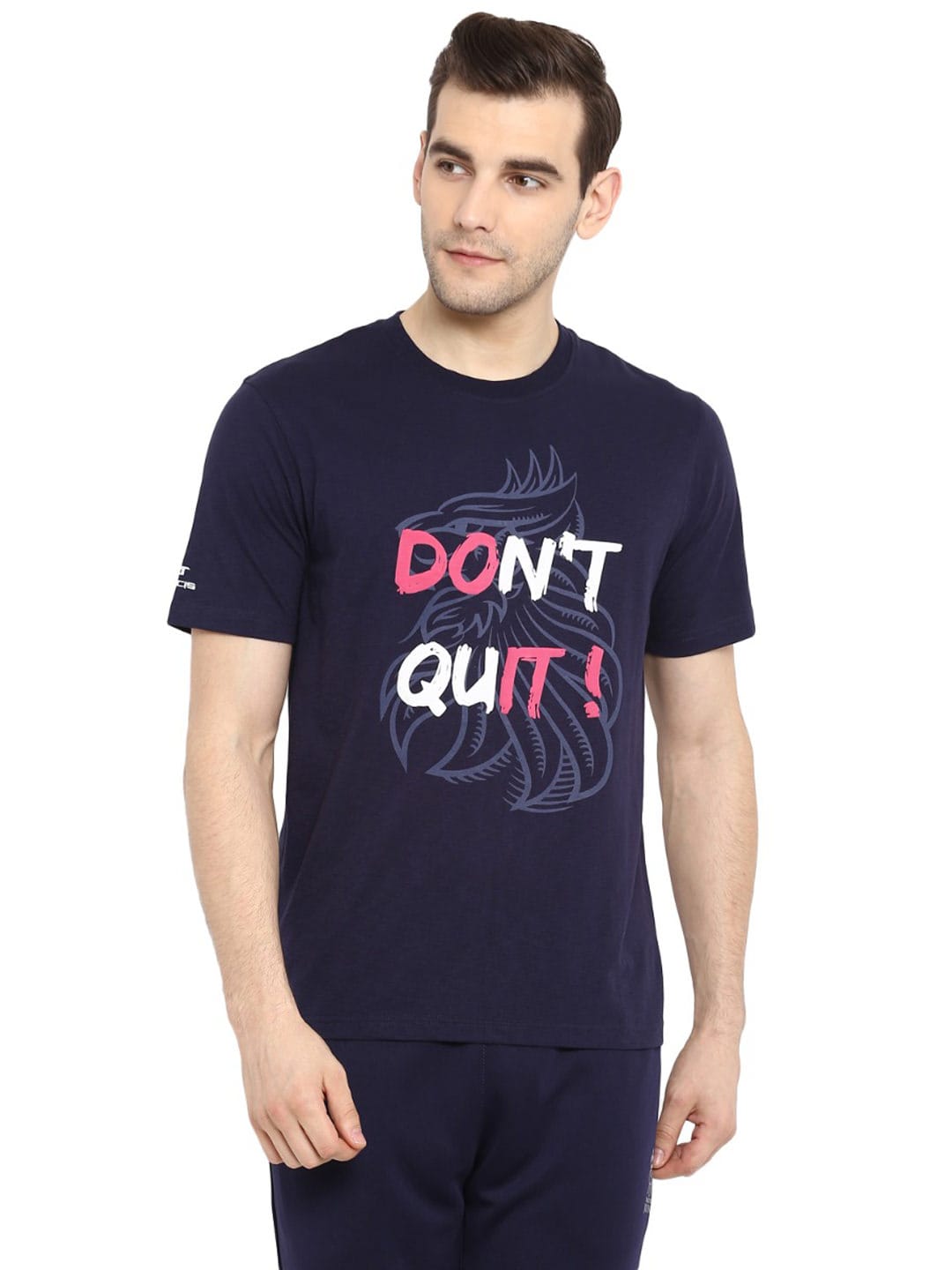 Alcis Men RR Don't Quit Tee RRALCT19-S-Navy Blue