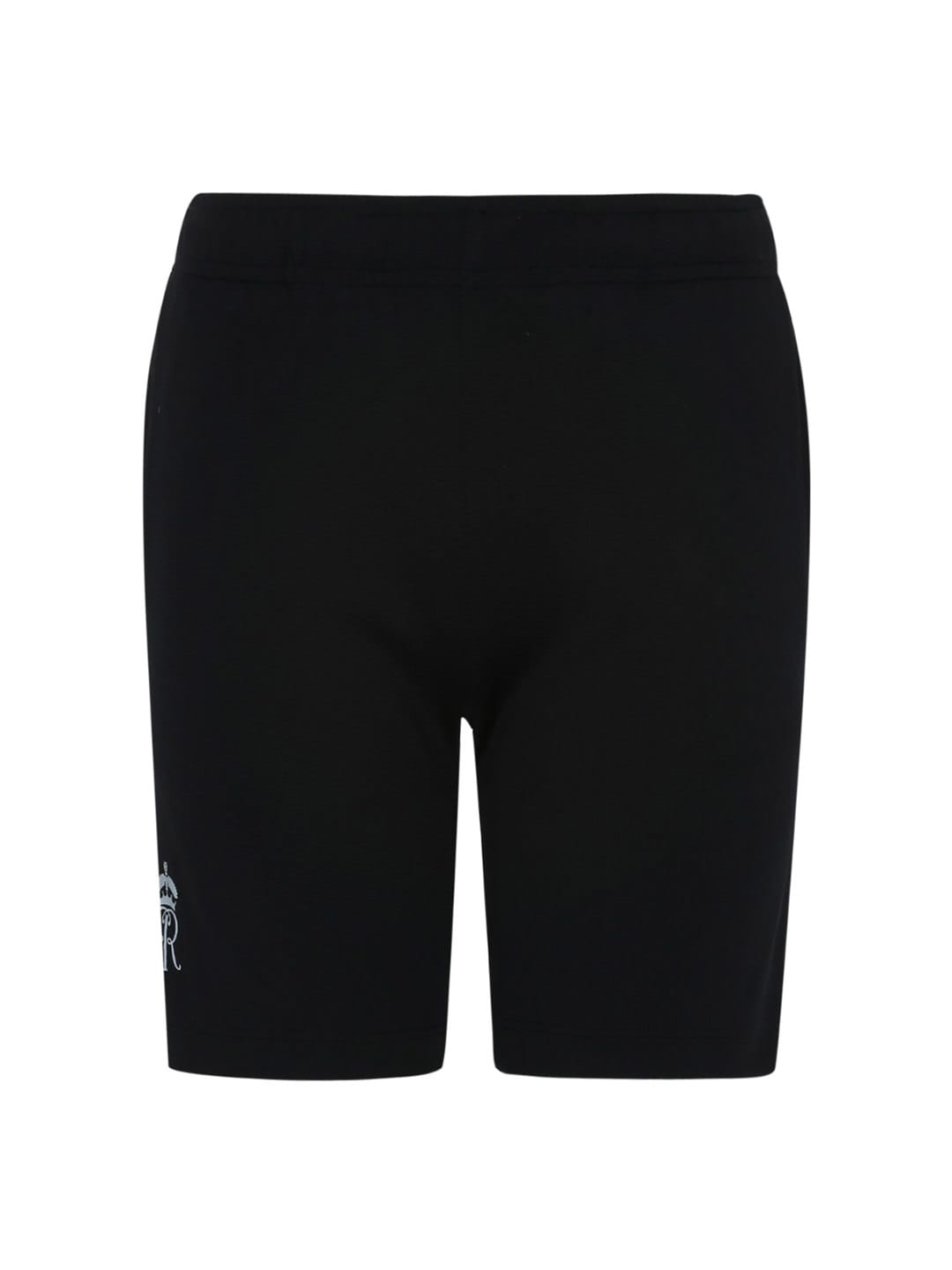 Alcis Boys Black Solid Slim Fit Rajasthan Royals Sports Shorts