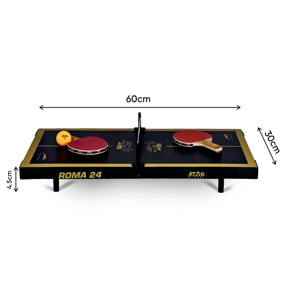 STAG GLOBAL Roma 24 Super mini | World Masters Championship 2024 | Black And Gold | With Custom Sling Bag