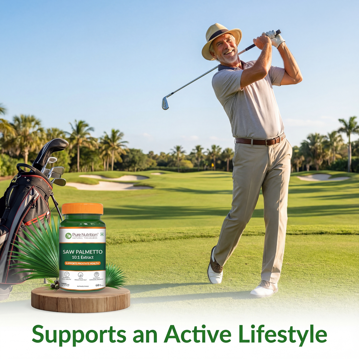 Saw Palmetto Supplement Prostate Health, Hair Growth & Urinary Support