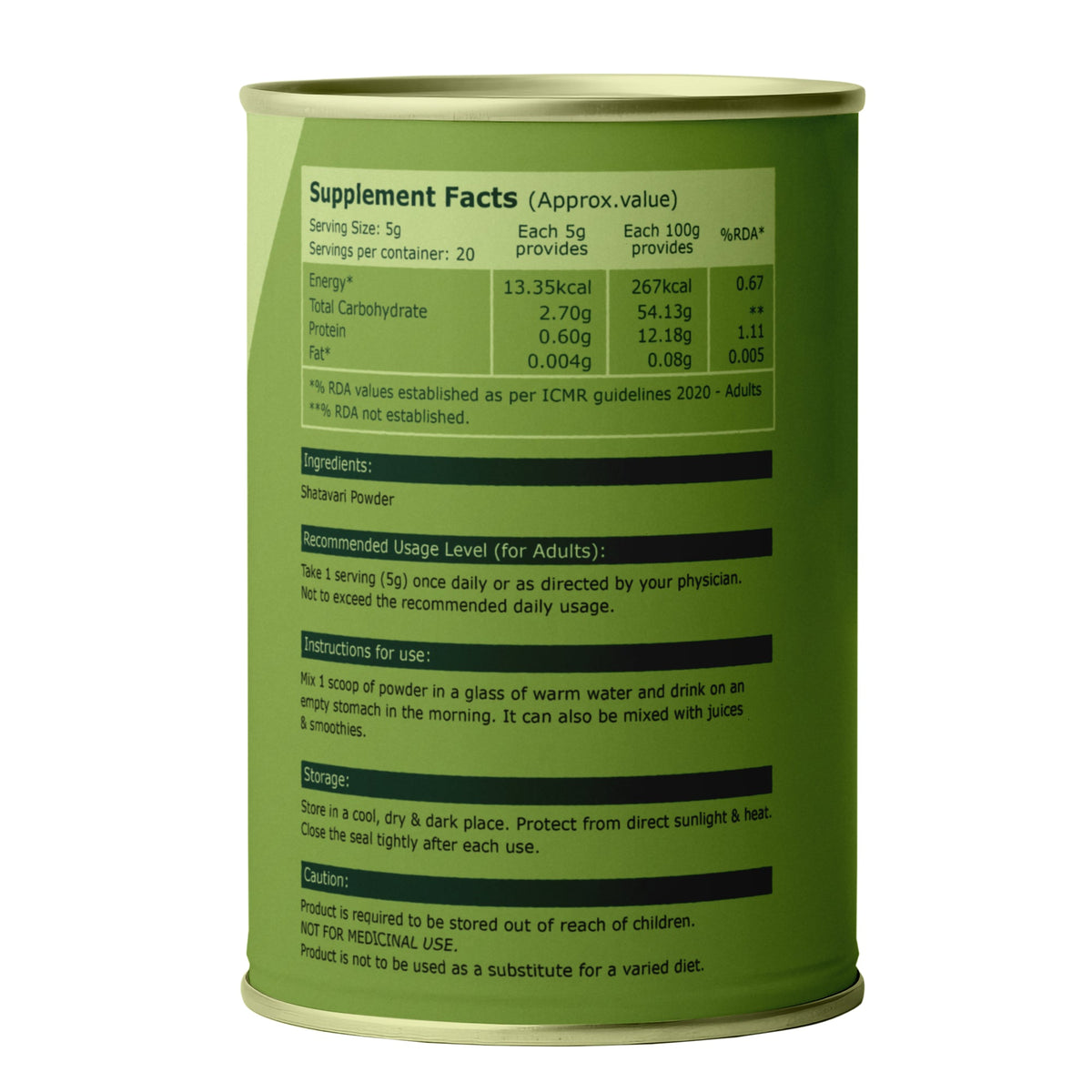 Shatavari Powder Pure Root Extract | Hormonal Balance & Women's Wellness