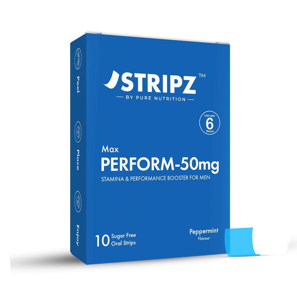 Stripz Max Perform-50mg Oral Thin Strips | Peppermint Flavour - Nutrition by Pure Nutrition