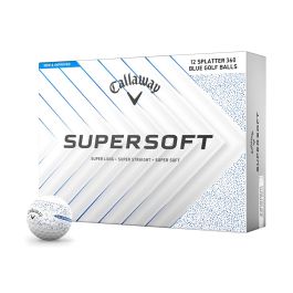 Callaway Supersoft Splatter 360 Golf Balls - White/Blue