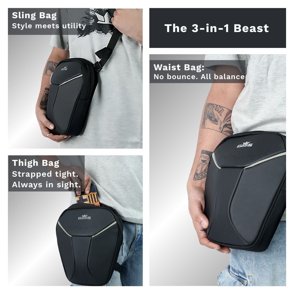 Taur 3-in-1 Reflective | Non-magnetic | Thigh Bag | Waist Bag | Sling Bag