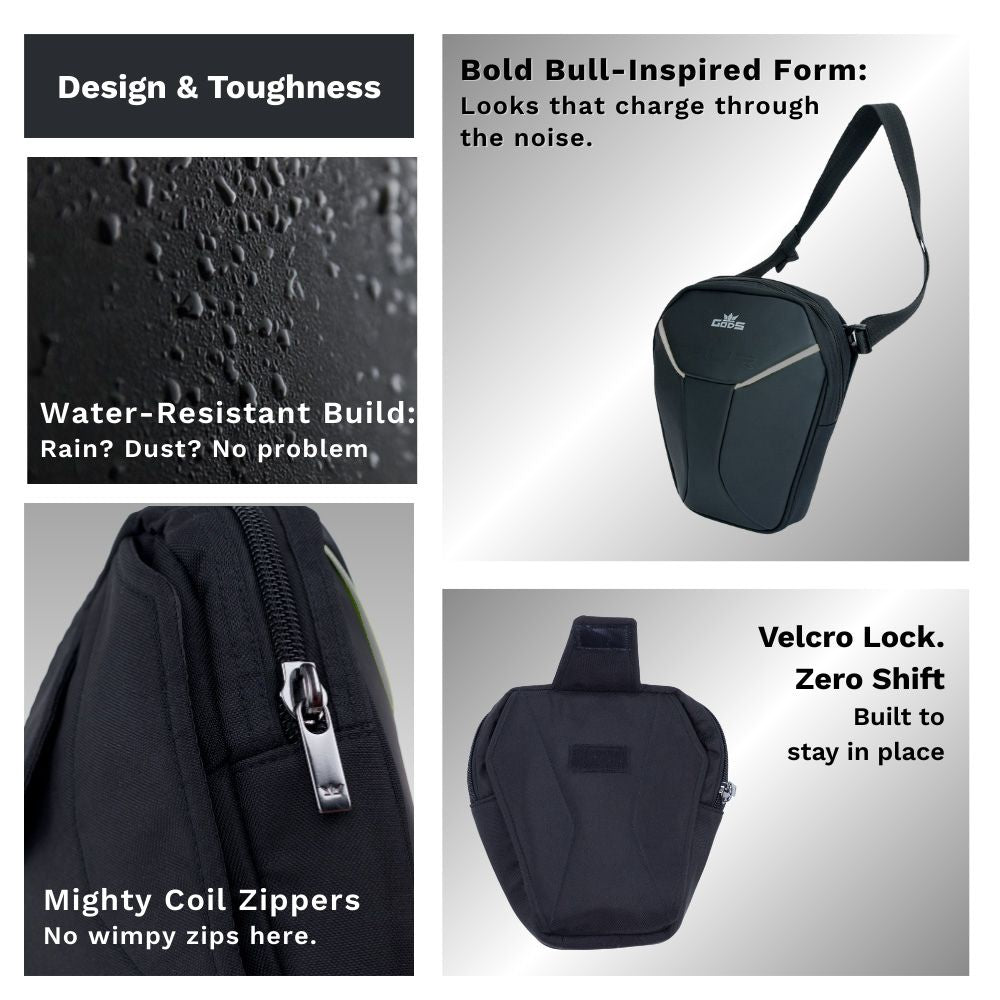 Taur 3-in-1 Reflective | Non-magnetic | Thigh Bag | Waist Bag | Sling Bag