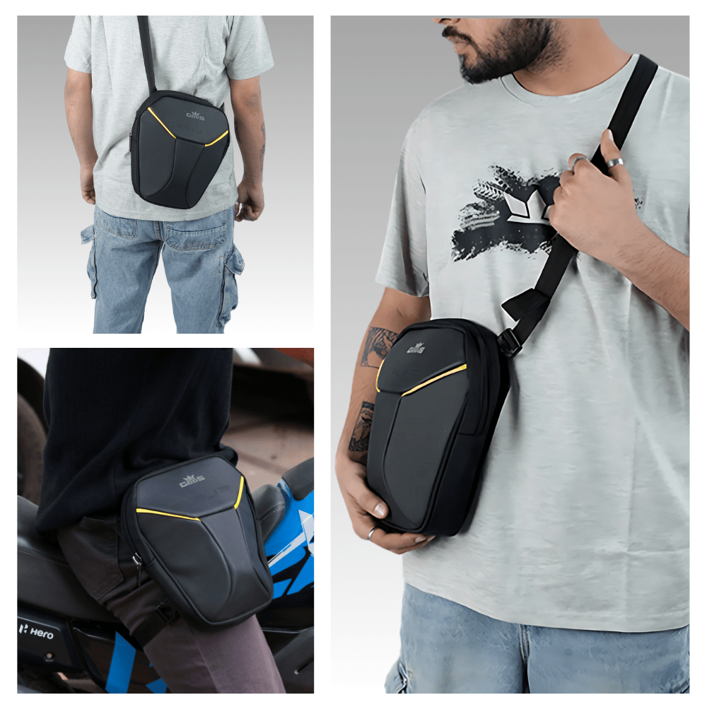 Taur 4-in-1 Yellow | Magnetic Tank Bag | Thigh Bag | Waist Bag | Sling Bag