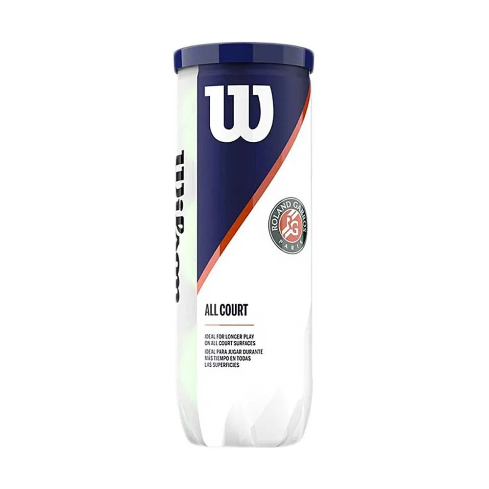 WILSON Roland Garros All Court Tennis Ball Can (3 Balls)