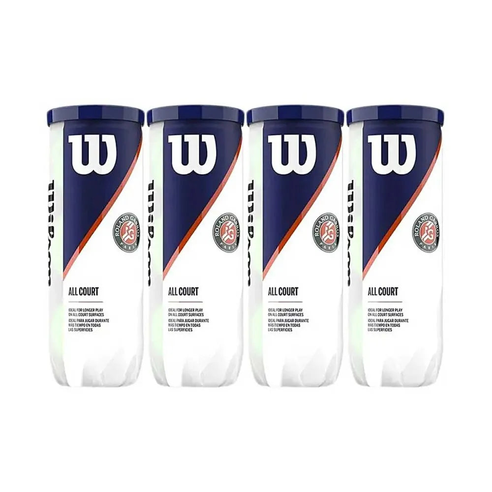 WILSON Roland Garros All Court Tennis Ball Dozen (12 Balls)