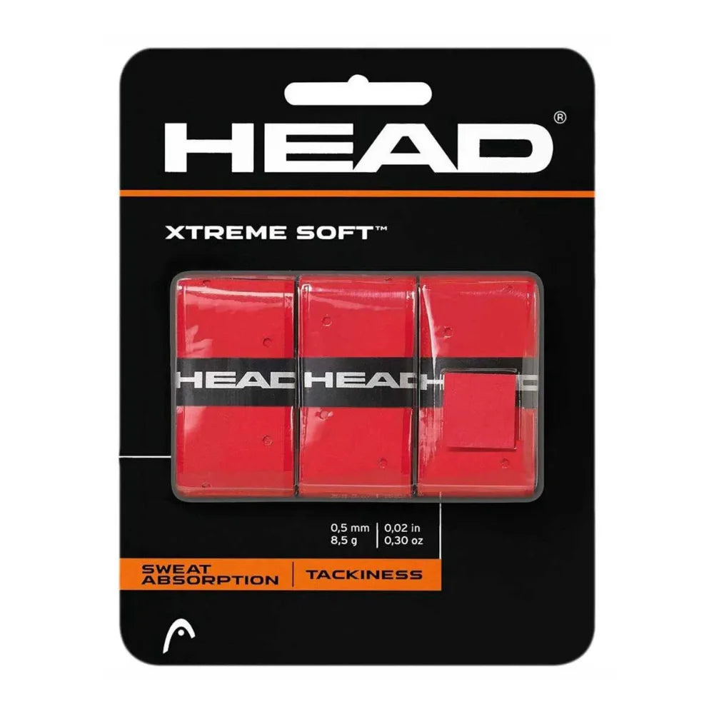 Head Extreme Soft Overgrip Tennis Grip ( Red, 3pcs )