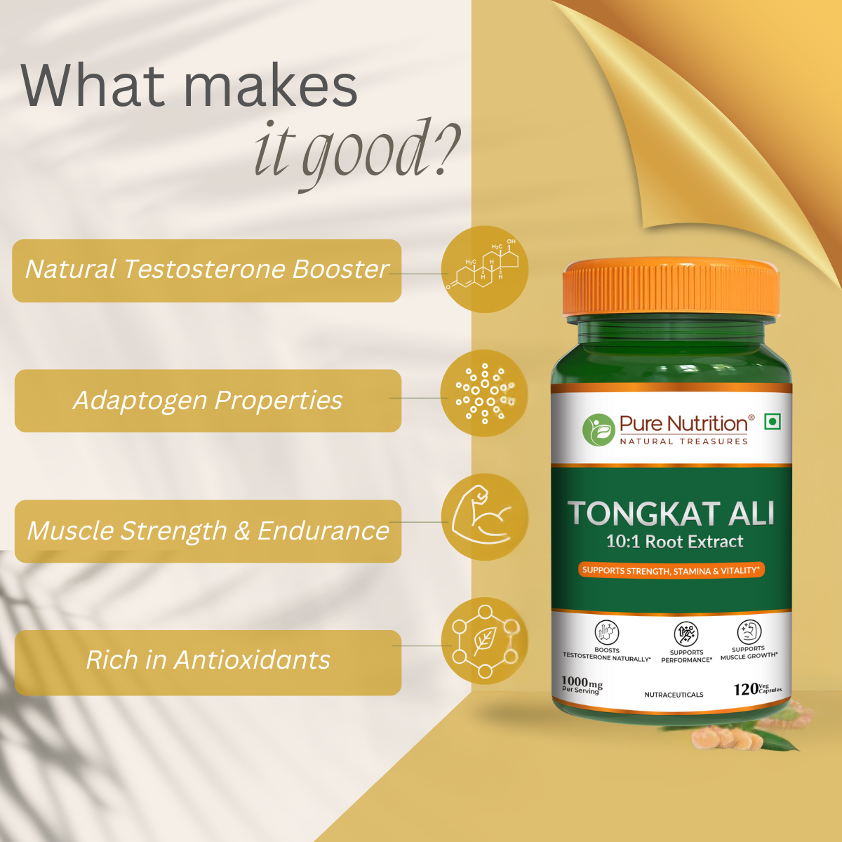 Tongkat Ali Natural Vitality, Stamina & Energy Herb for Men