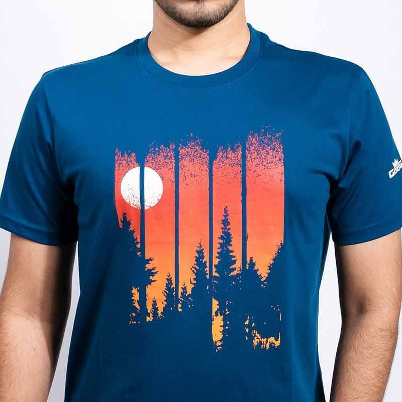 Trees and Wolf Men's Tshirt - Gods Exclusive Collection