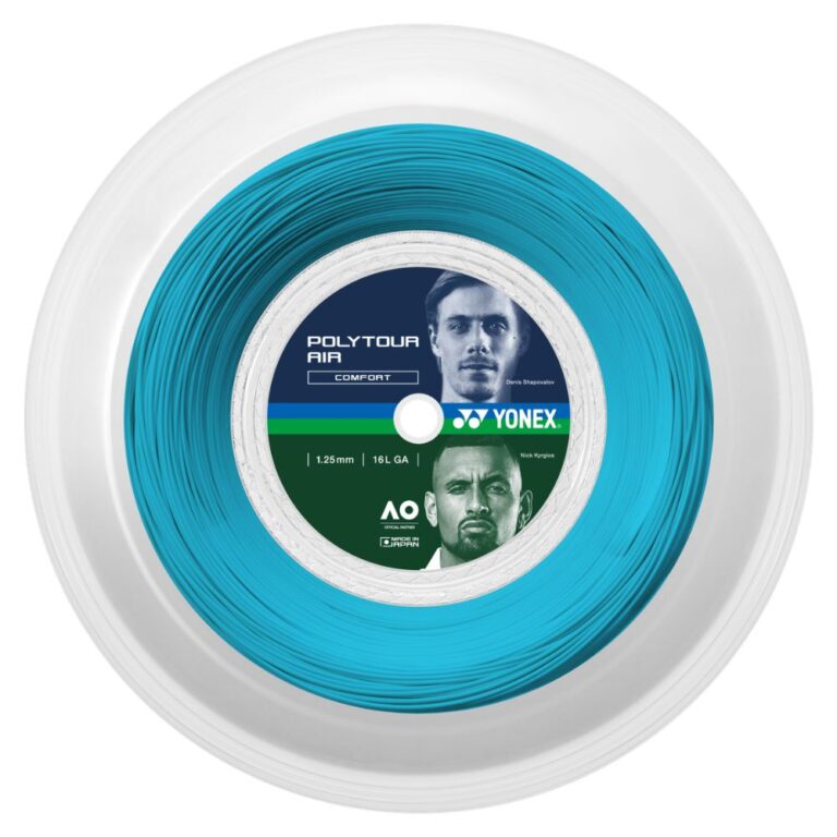 YONEX Poly Tour Air 16L Tennis String Reel (Sky Blue, 1.25mm/200m)