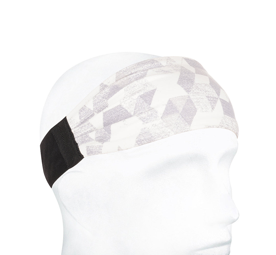 Sports Headband For Men and Women (White Geometry)